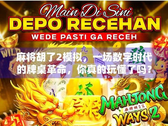 麻将胡了2模拟，一场数字时代的牌桌革命，你真的玩懂了吗？